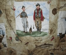 norman rockwell quilt closeup